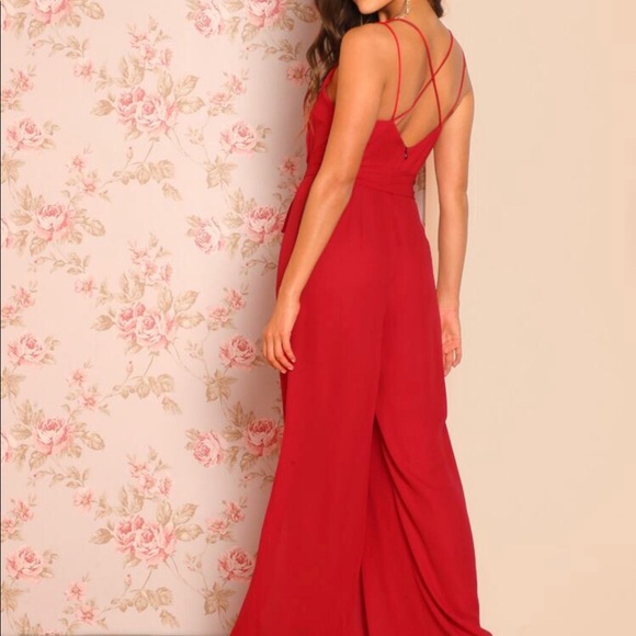 Crisscross Back Overlap Leg Cami Jumpsuit - Picture 3 of 3